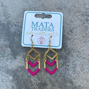 Handmade Fair Trade Pink Common Thread Earrings